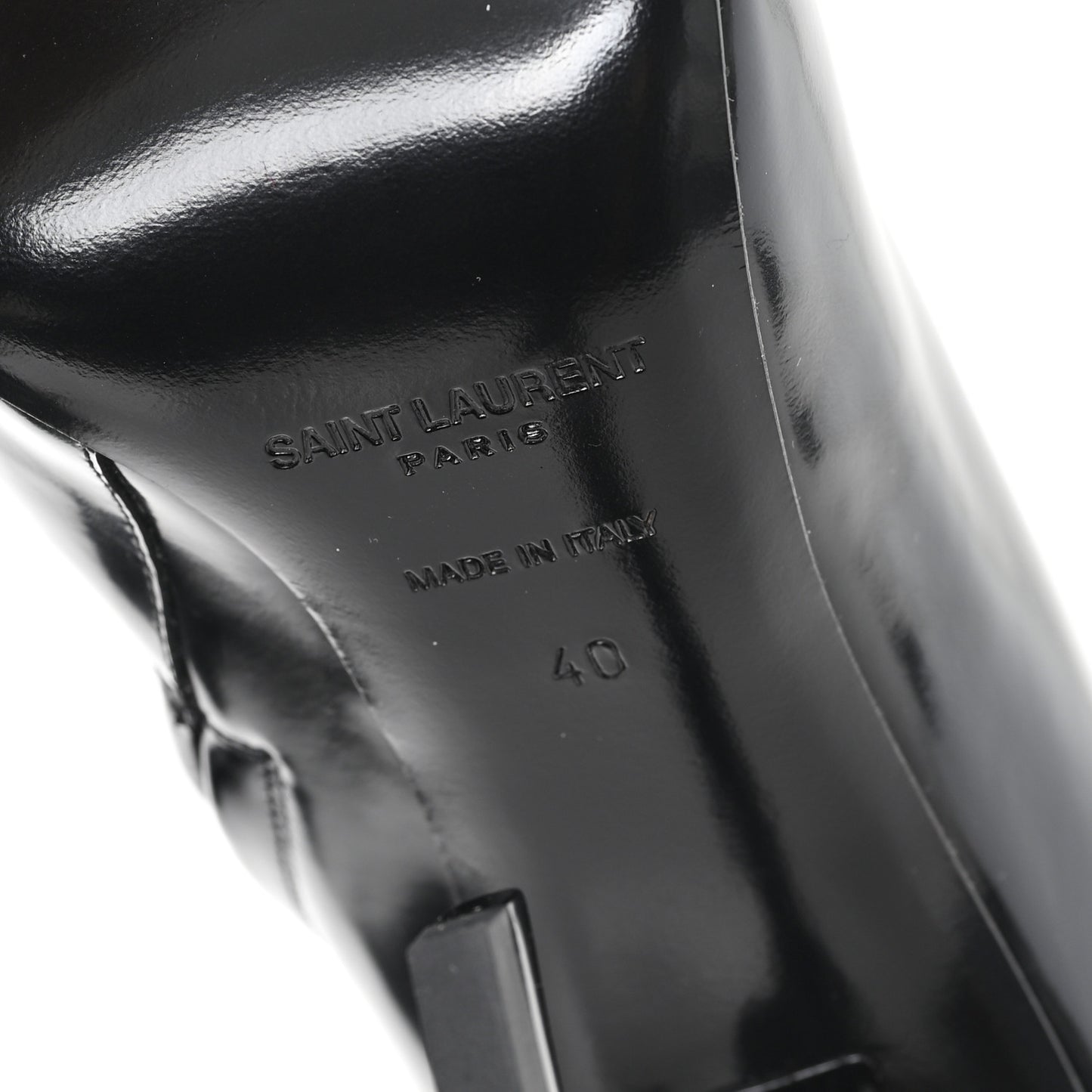 Glazed Calfskin Opyum Ankle Boots 40 Black