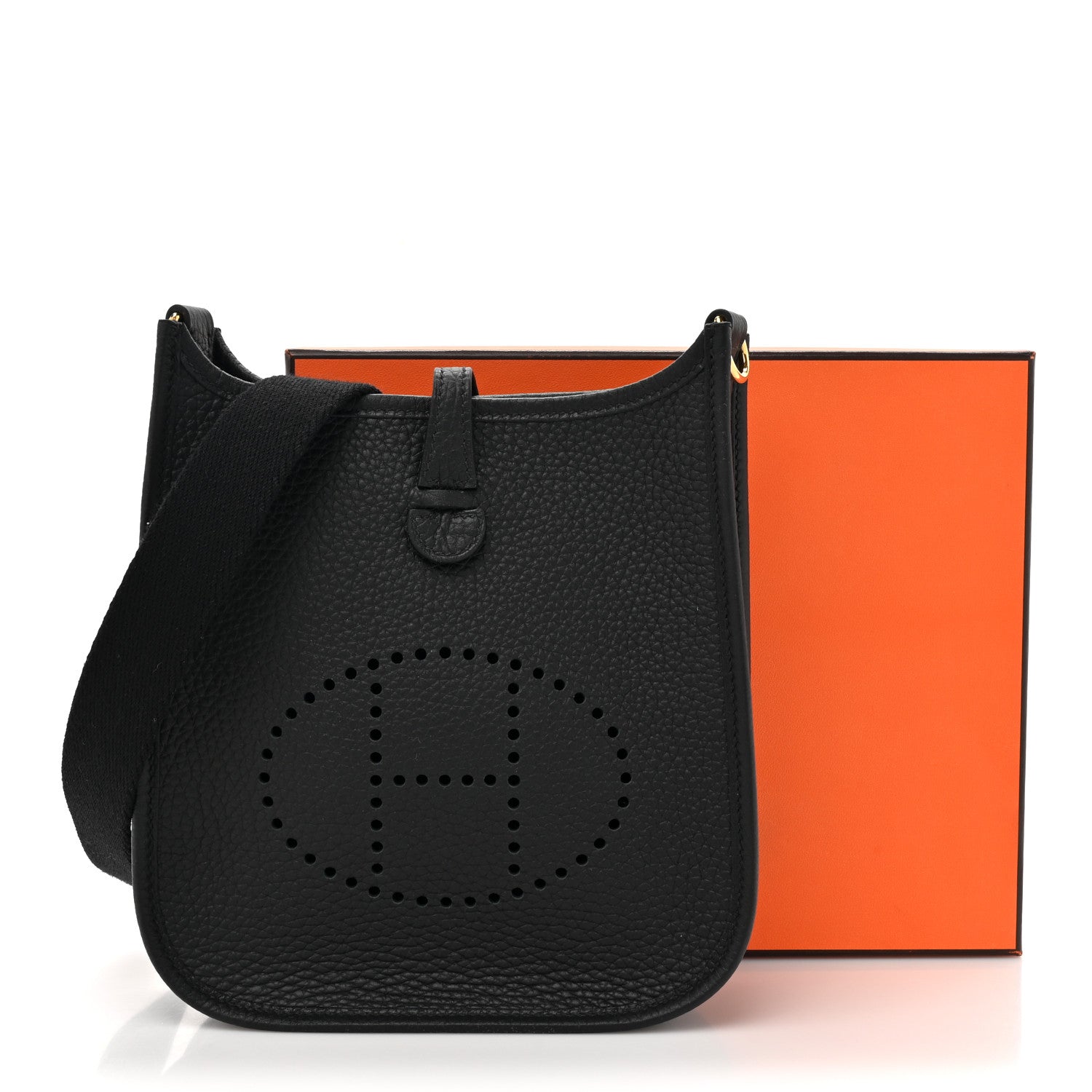 Hermes Taurillon Clemence Evelyne TPM Black 11 of 11