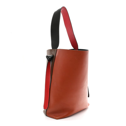 Celine Shiny Smooth Calfskin Small Twisted Cabas Camel Brick 4 of 14