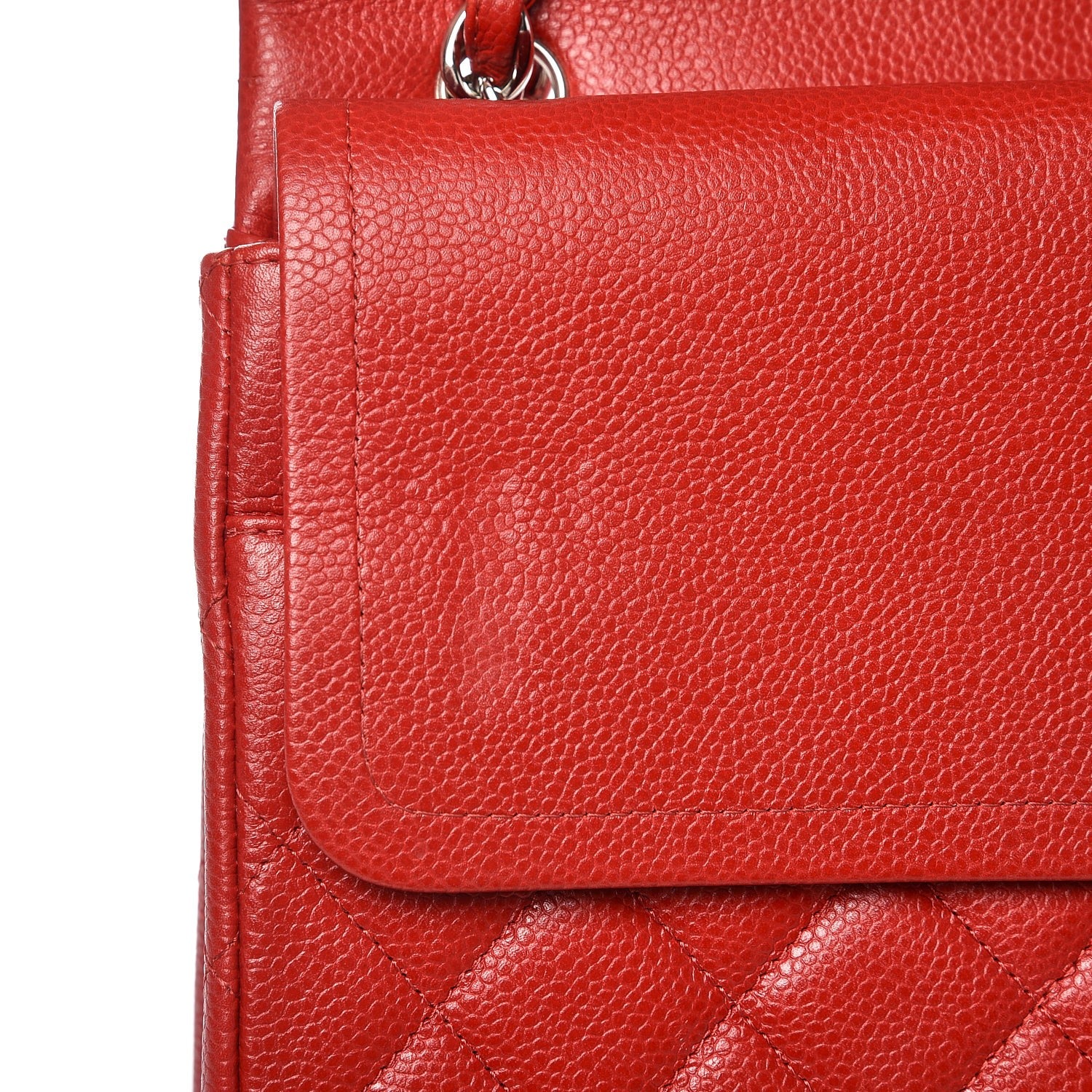 Chanel Caviar Quilted Maxi Double Flap Red 11 of 24