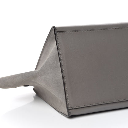 Celine Crocodile Embossed Nubuck Medium Trapeze Grey 6 of 12