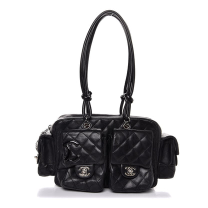 Chanel Calfskin Quilted Small Cambon Multipocket Reporter Black 1 of 10