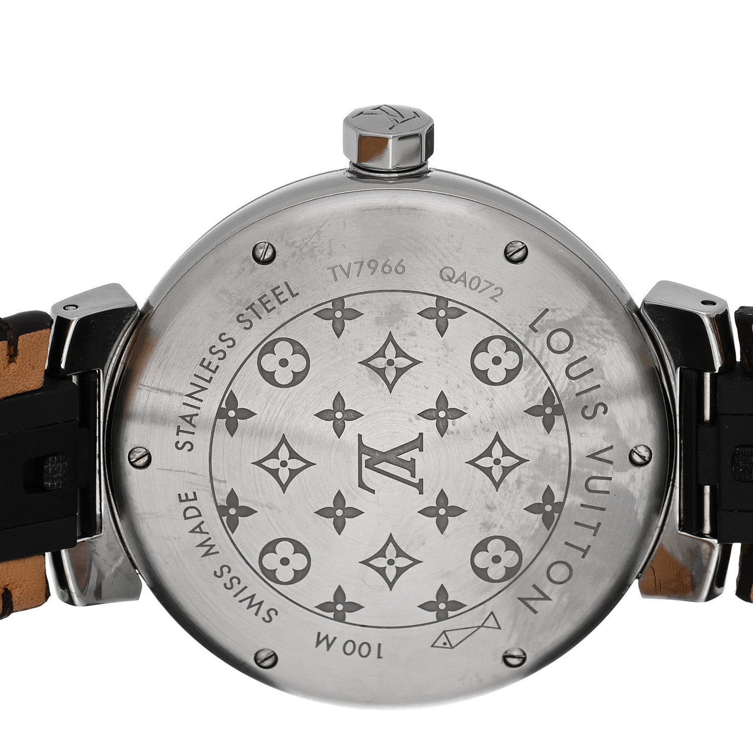 Louis Vuitton Stainless Steel Monogram 39mm Tambour Monogram Quartz Watch 4 of 5