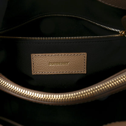 Burberry Derby Calfskin House Check Medium Banner Tote Camel 6 of 9