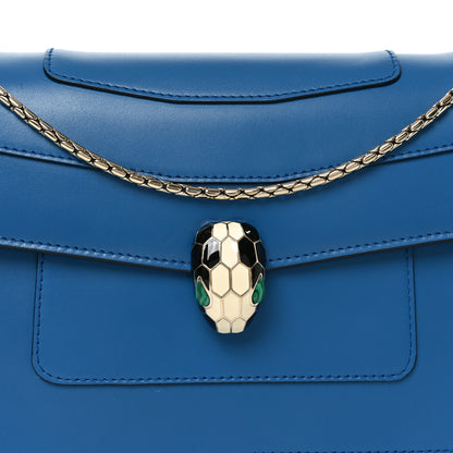 Bulgari Calfskin Serpenti Forever Shoulder Bag Blue 7 of 9