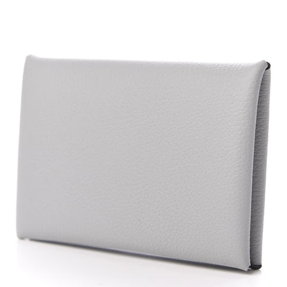 Hermes Evercolor Calvi Card Case Bleu Glacier 3 of 7