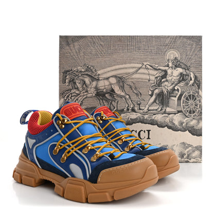 Gucci X SEGA Nylon Suede Calfskin Mens Flashtrek Sneakers 7 Bright Splash 14 of 14