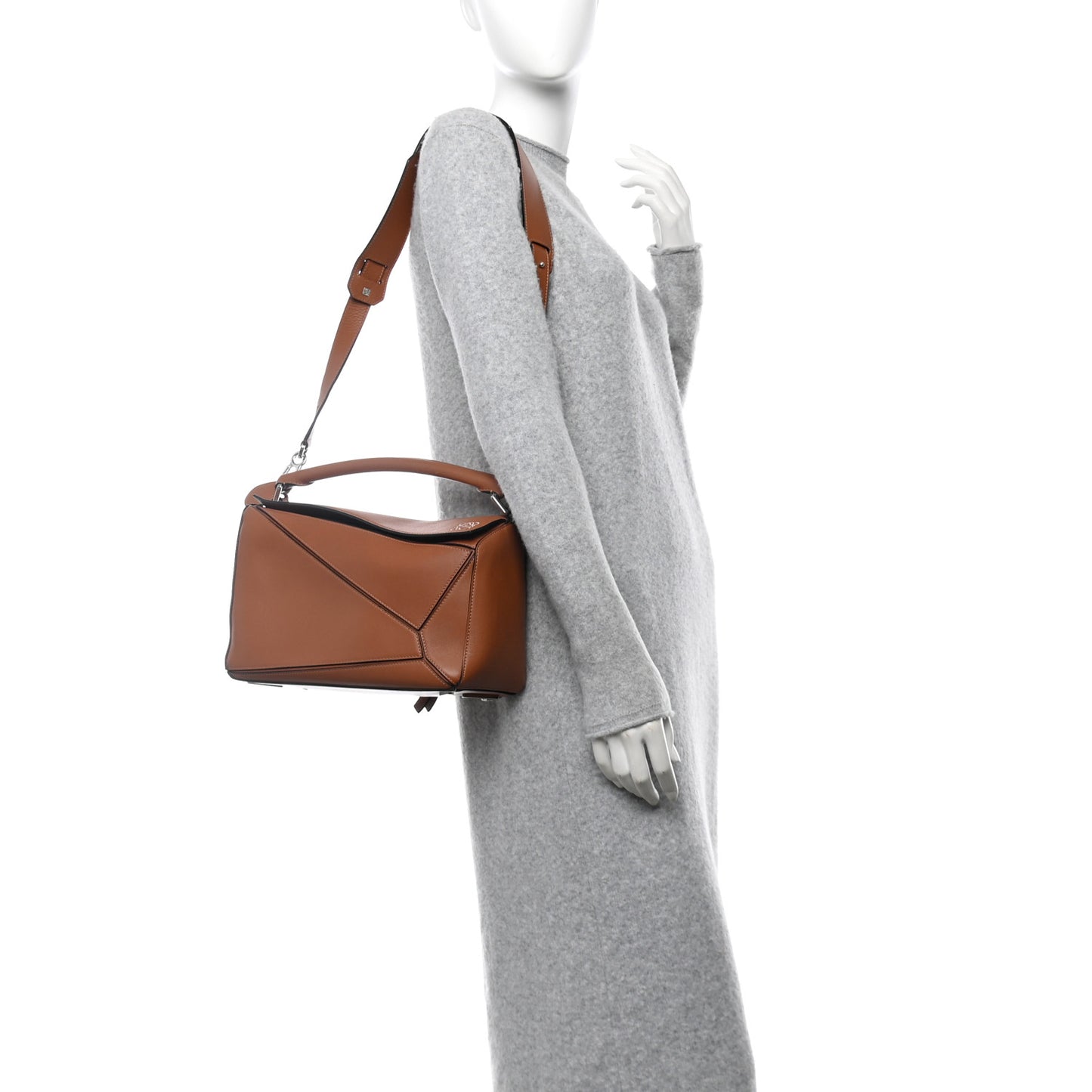 Calfskin Medium Puzzle Bag Tan