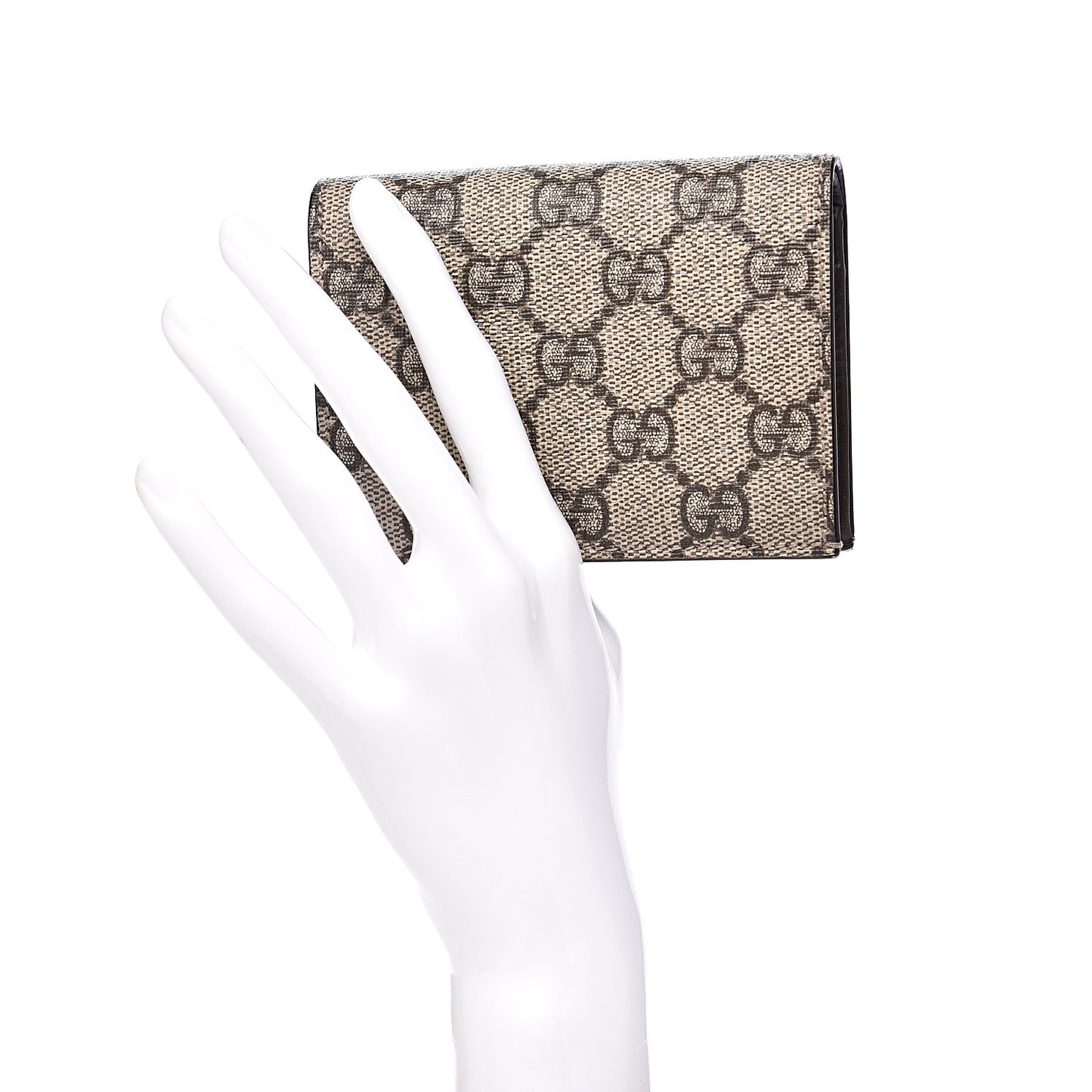 GG Supreme Monogram Card Case Beige