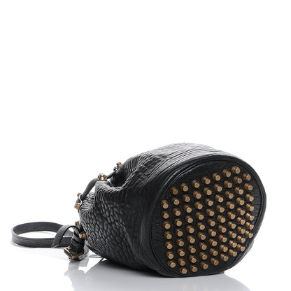 Alexander Wang Pebbled Lambskin Diego Bucket Black Antique Brass Hardware 4 of 8