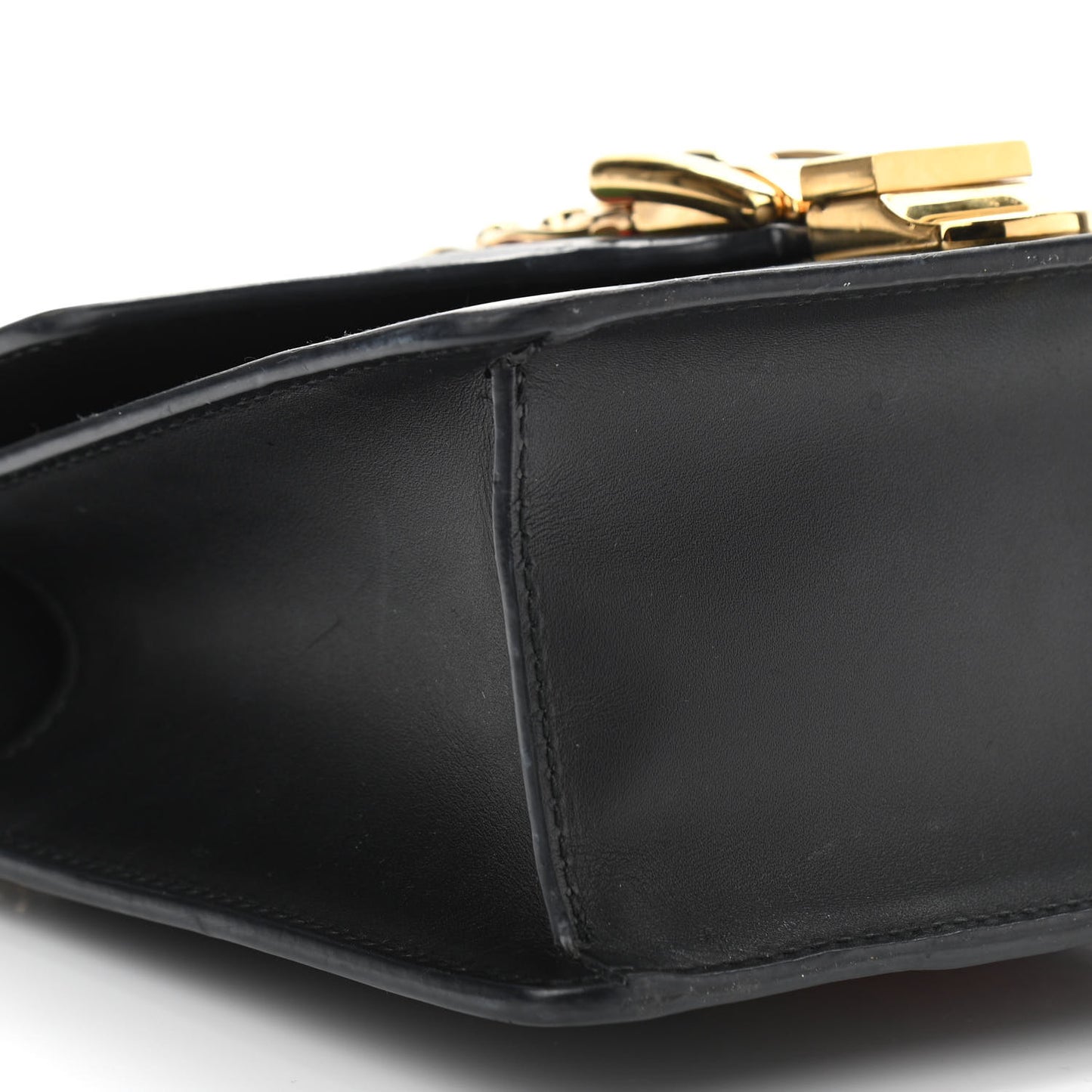 Calfskin Mini Sylvie Chain Shoulder Bag Black