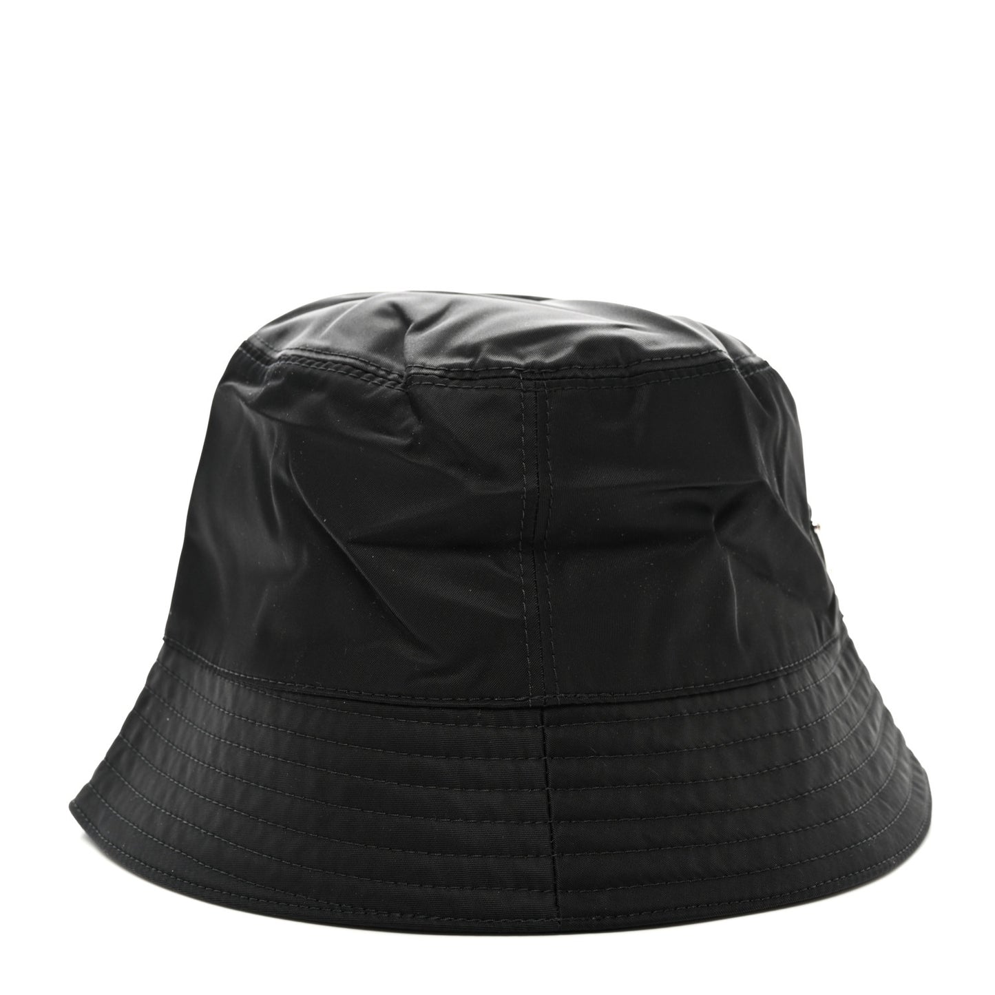 Re-Nylon Metal Triangle Logo Mens Bucket Hat XXL Black