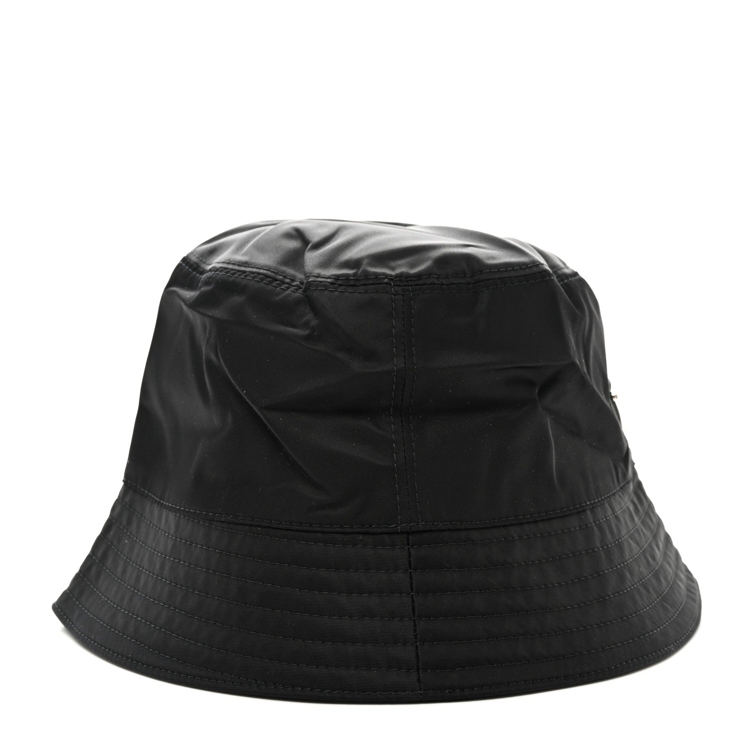 Prada Re-Nylon Metal Triangle Logo Mens Bucket Hat XXL Black 5 of 8