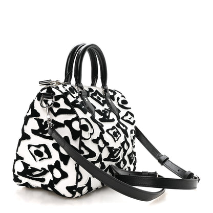 Louis Vuitton X UF Tufted Monogram Speedy Bandouliere 25 White Black 3 of 11