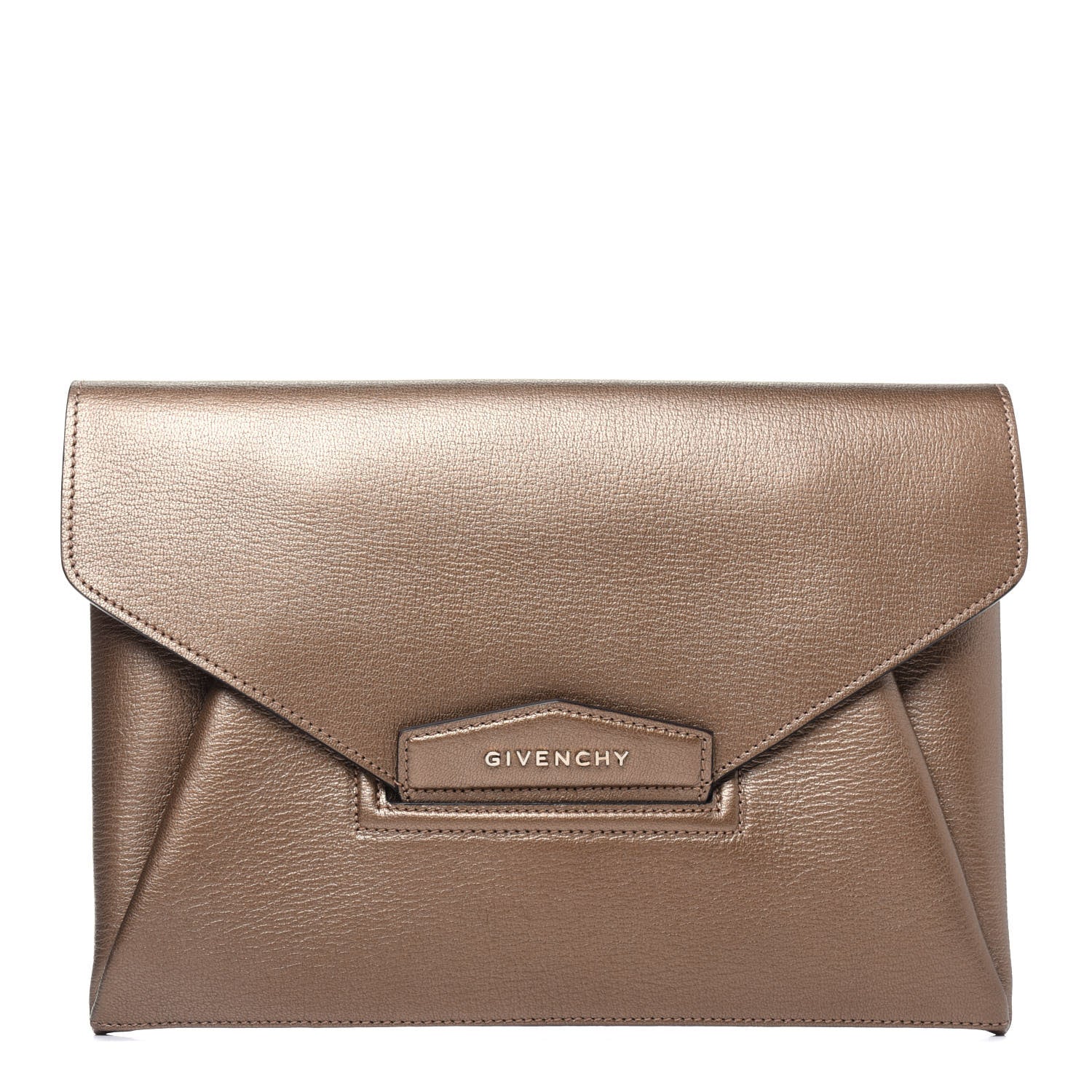 Givenchy Sugar Goatskin Medium Antigona Envelope Clutch Old Gold 1 of 11