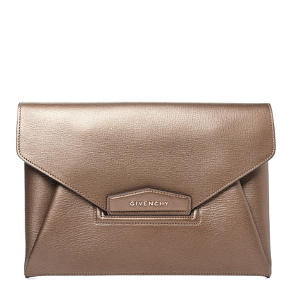 Givenchy Sugar Goatskin Medium Antigona Envelope Clutch Old Gold 1 of 11