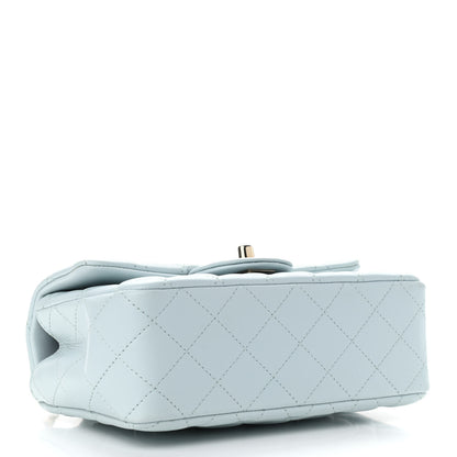 Chanel Lambskin Quilted Mini Top Handle Rectangular Flap Light Blue 4 of 11