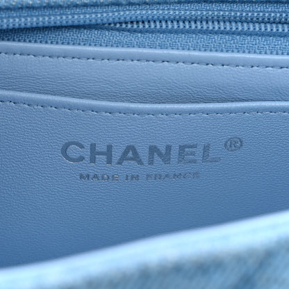 Chanel Denim Quilted Mini Rectangular Flap Blue 6 of 12