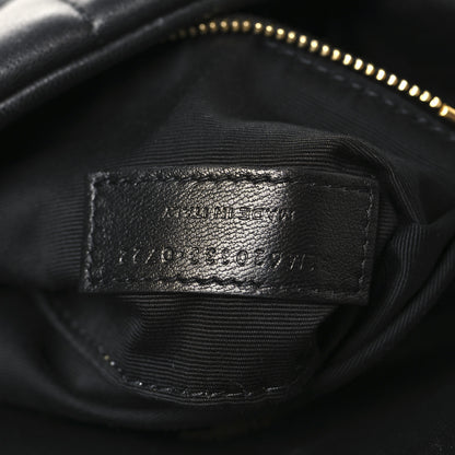 Saint Laurent Lambskin Quilted Toy Loulou Puffer Monogram Chain Satchel Black 8 of 12