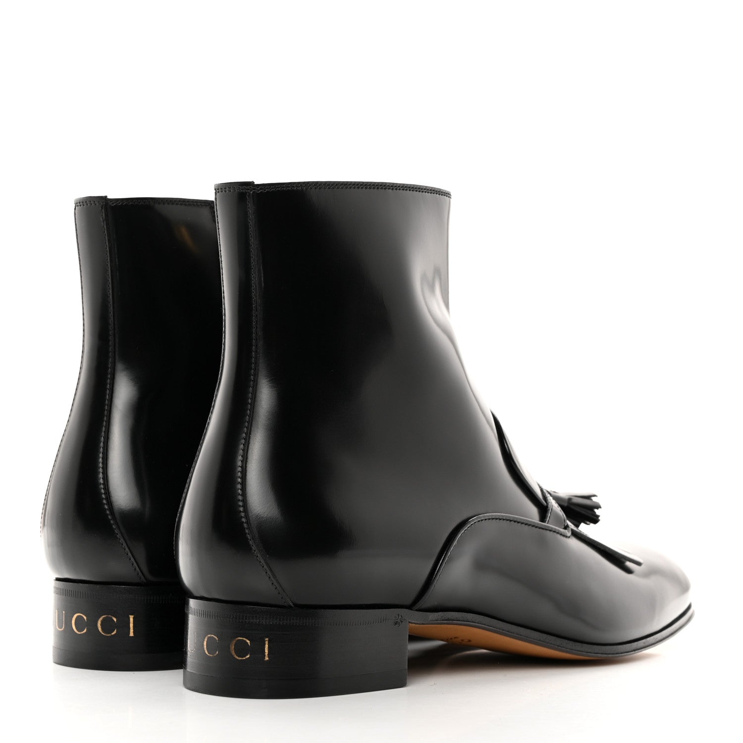 Gucci Cordovan Lux Mens Granada Kid Boots 9 Black 5 of 12