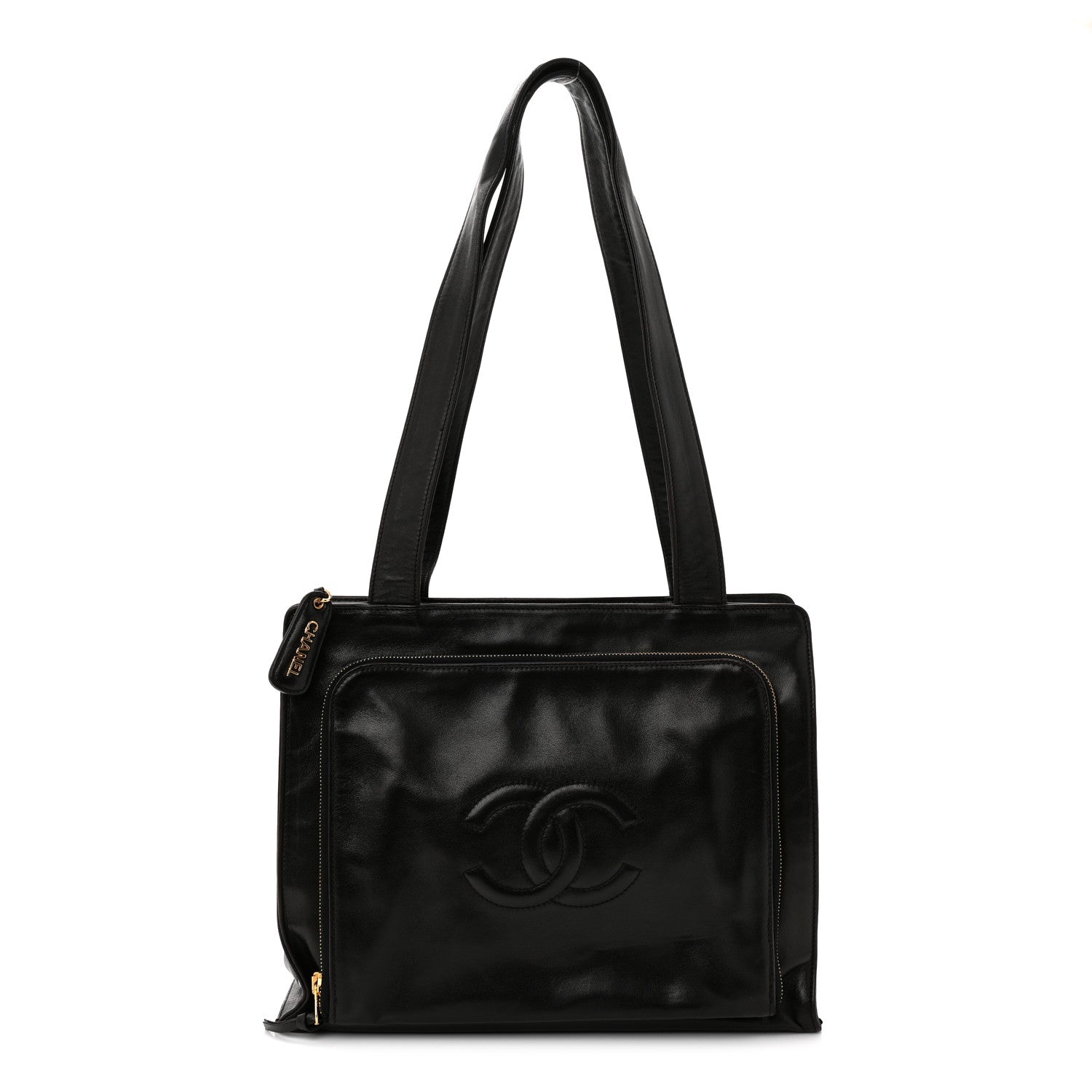 Chanel Lambskin CC Shoulder Bag Black 1 of 10