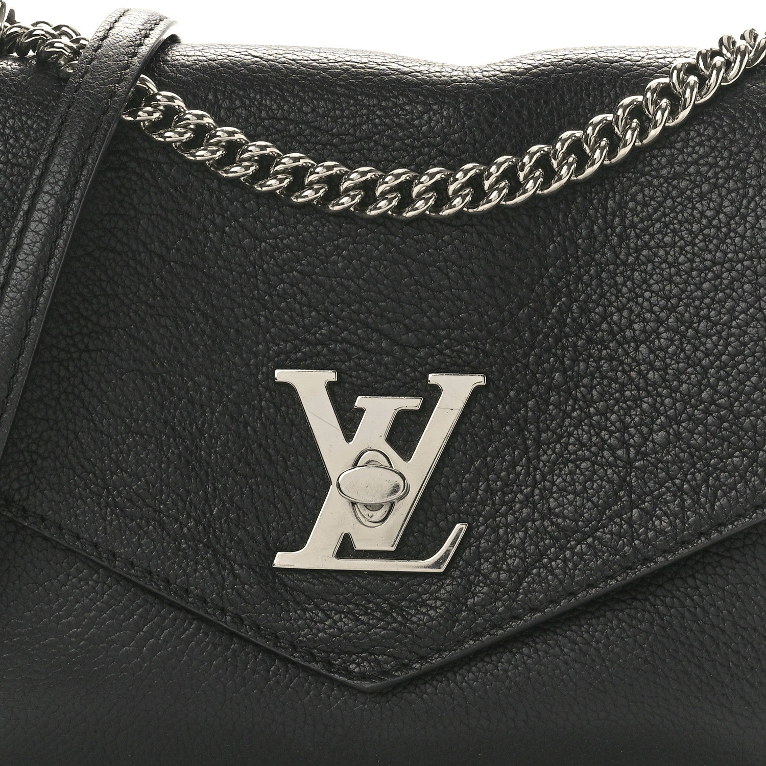 Louis Vuitton Soft Calfskin My Lockme Chain Bag BB Black 7 of 9