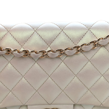 Chanel Iridescent Calfskin Quilted Medium Double Flap White 22 of 22