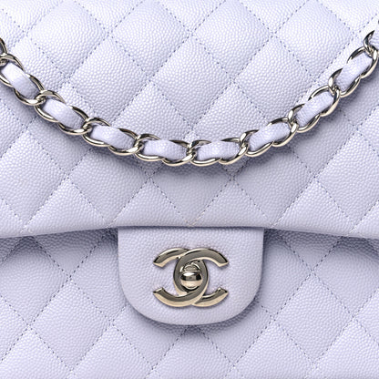 Chanel Caviar Quilted Medium Double Flap Light Purple 8 of 11