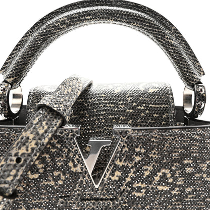 Louis Vuitton Lizard Mini Capucines Argento 7 of 10
