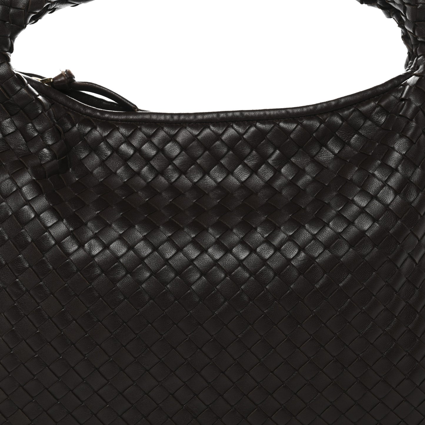 Nappa Intrecciato Medium Veneta Hobo Ebano