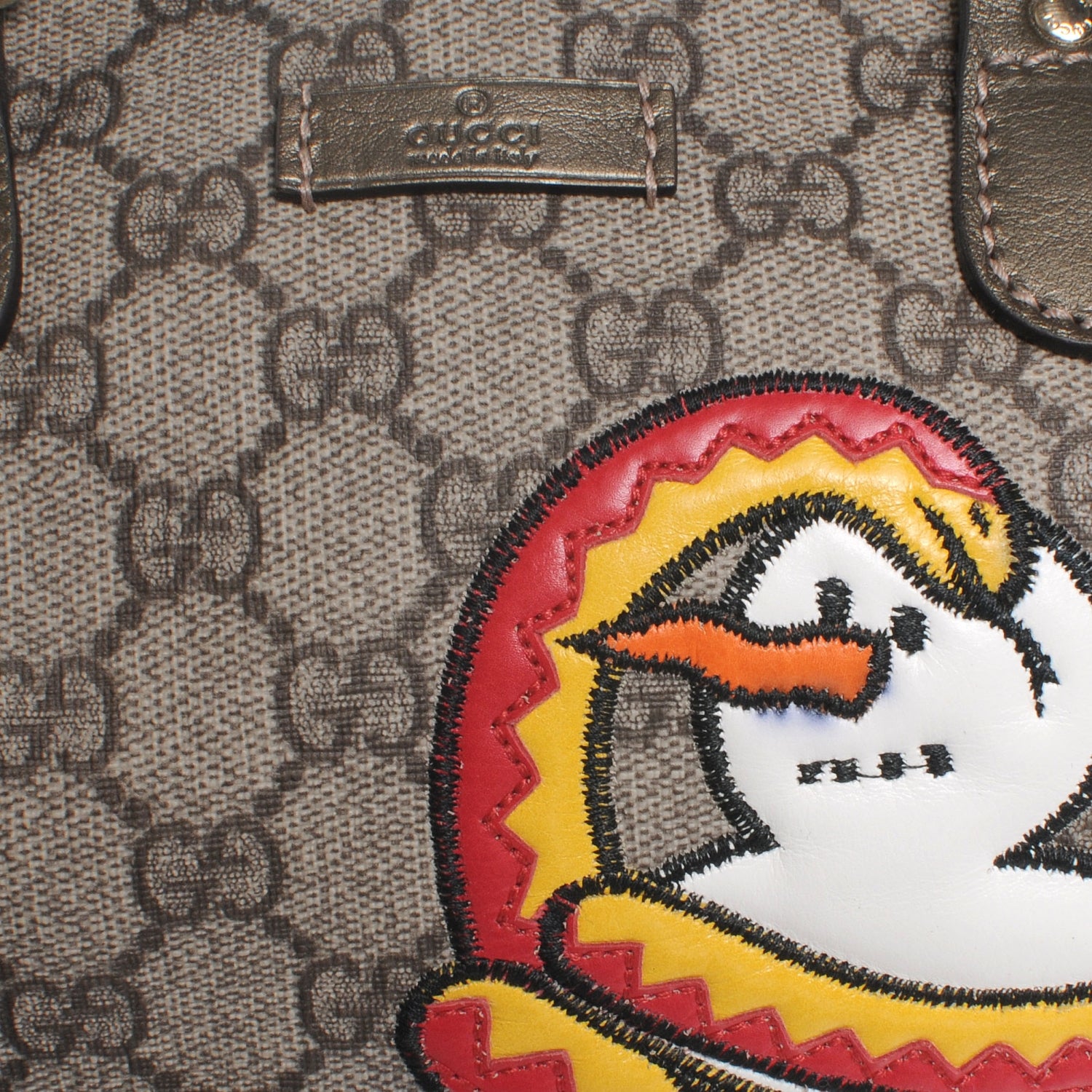 Gucci GG Plus Monogram Unicef Snowman in Africa Medium Joy Boston 5 of 8