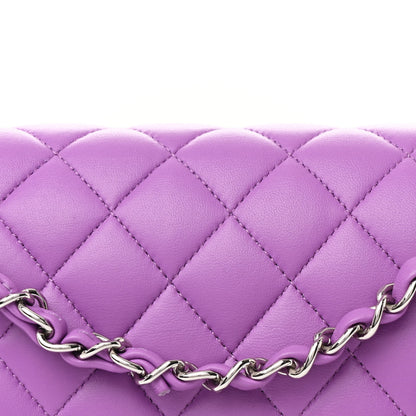 Chanel Lambskin Quilted Medium Double Flap Purple 8 of 12