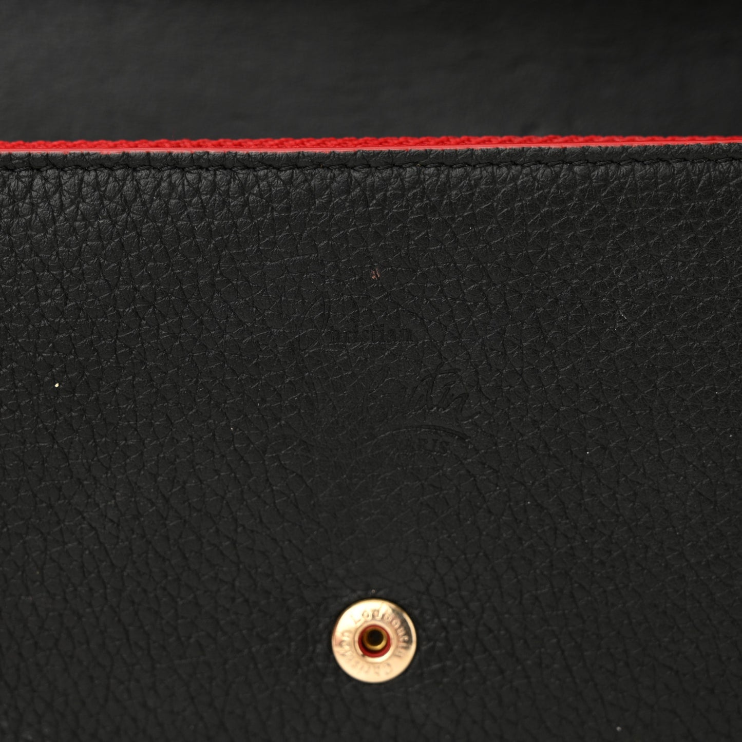 Calfskin Boudoir Chain Wallet Black