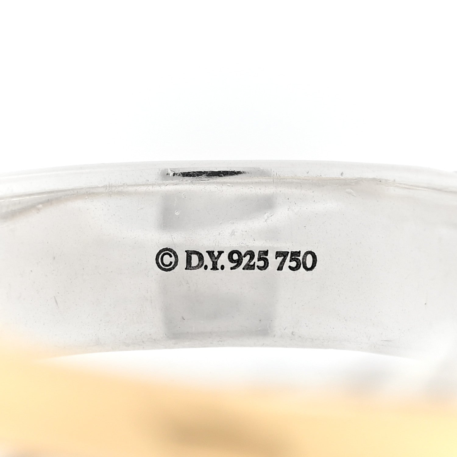 David Yurman Sterling Silver 18K Yellow Gold Crossover Two Row Ring 59 8.75 4 of 4