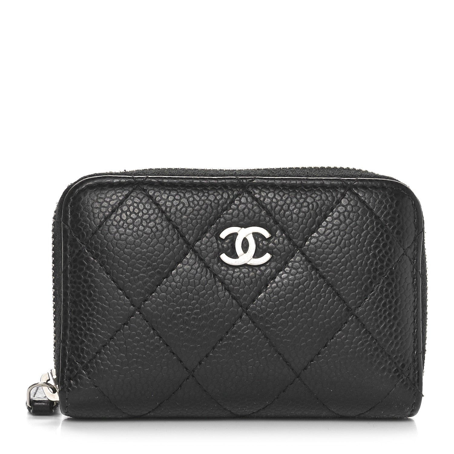 Chanel Caviar Quilted Zip Coin Purse Black 1 of 11