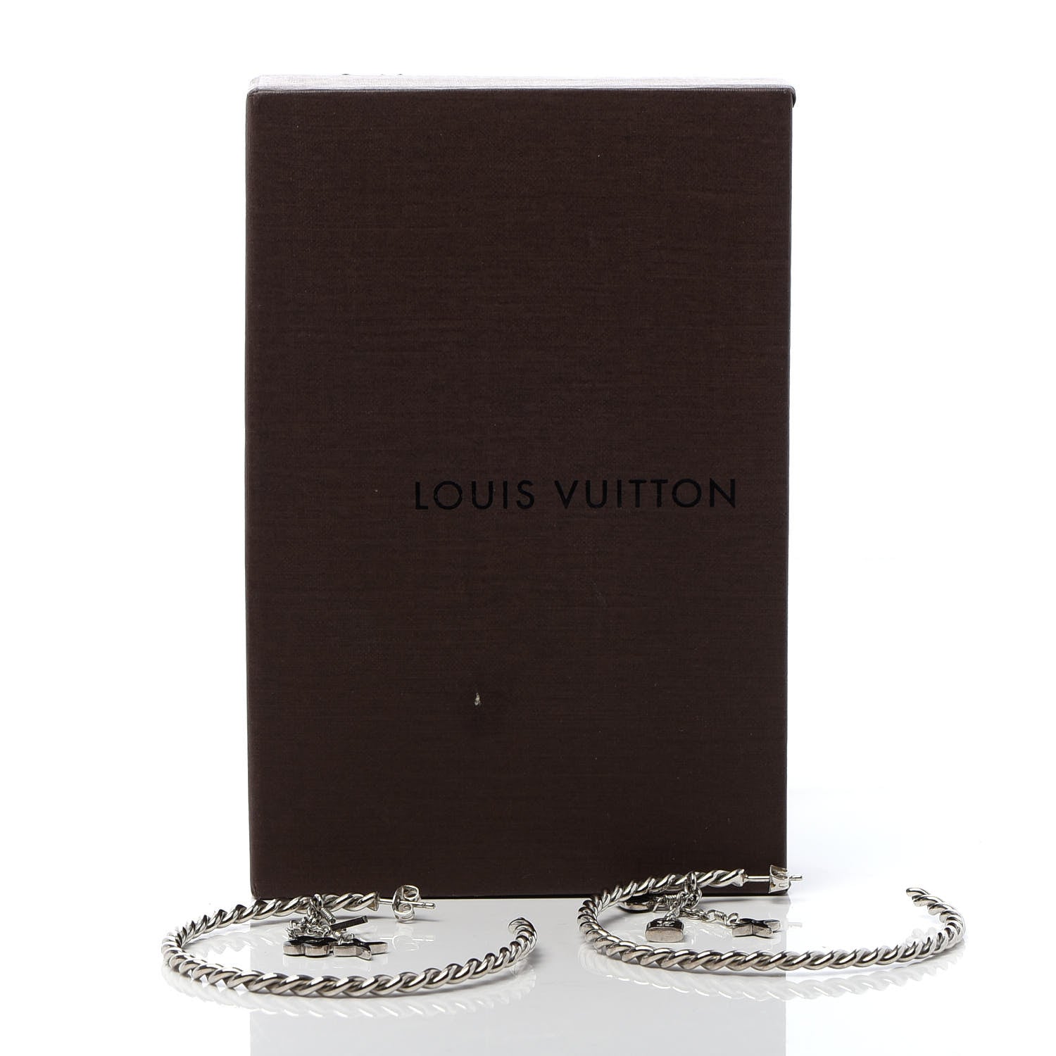 Louis Vuitton Sweet Monogram Creole Hoop Earrings Silver 6 of 6