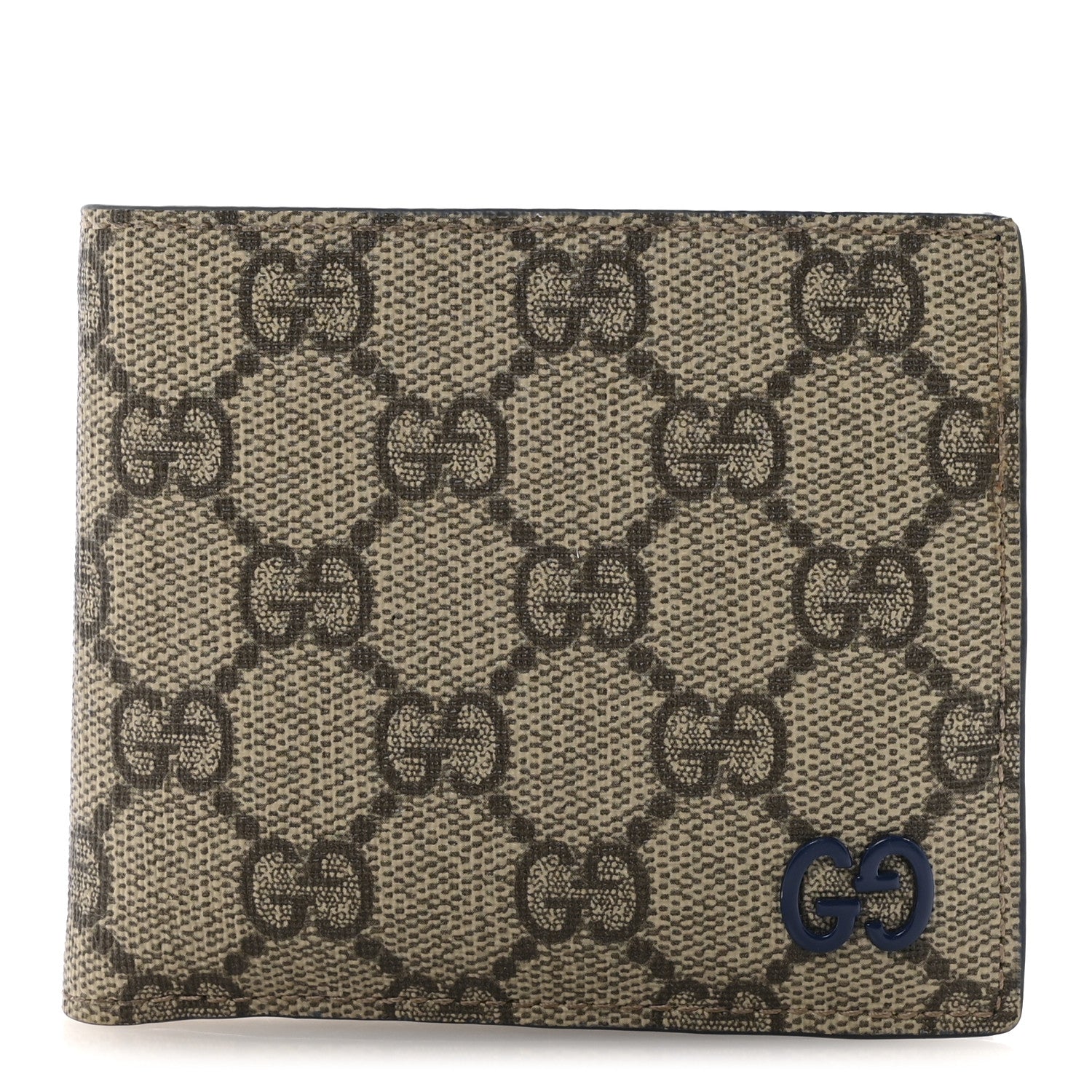 Gucci GG Supreme Monogram Bi-Fold Wallet Beige Ebony Royale 1 of 7