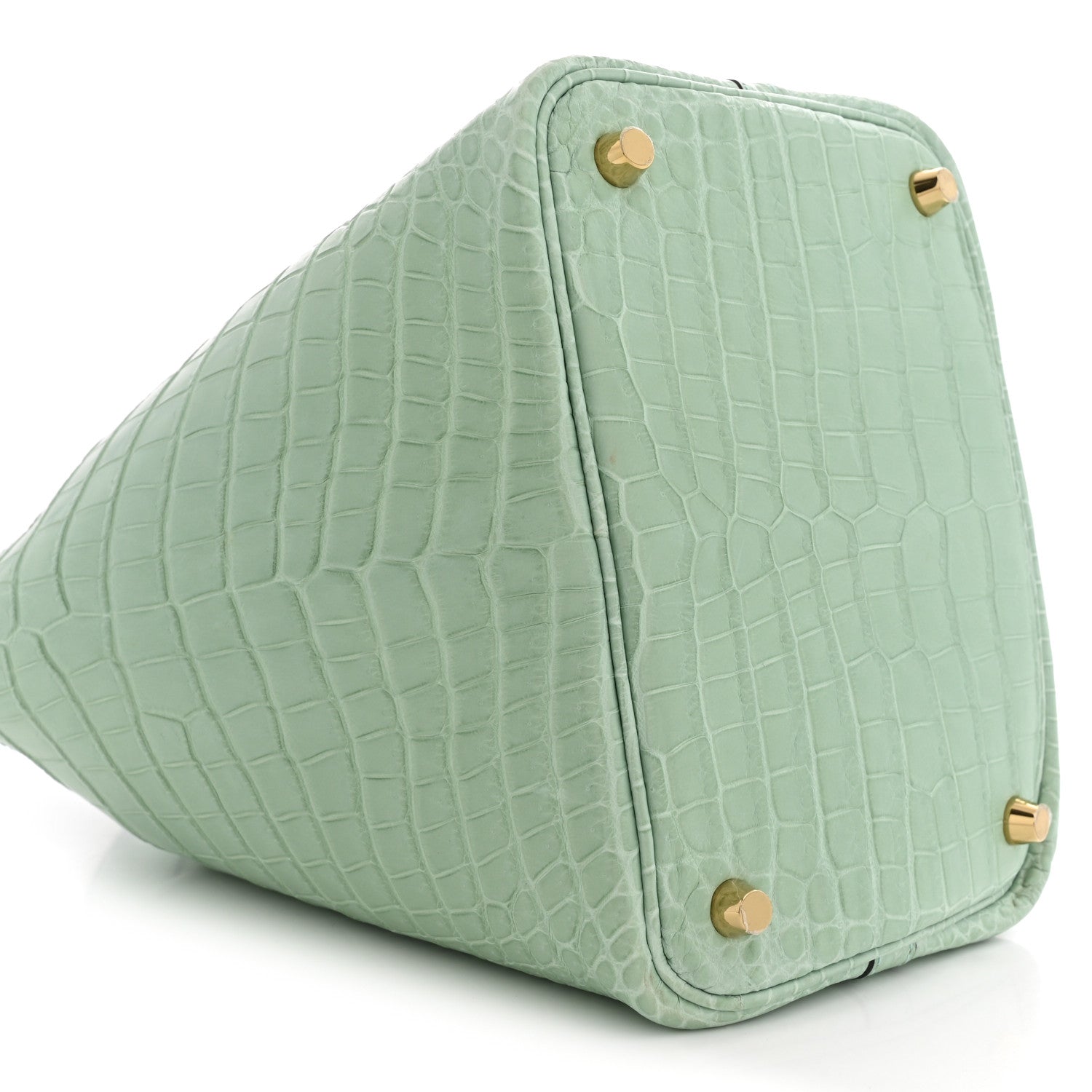 Hermes Matte Alligator Picotin Lock 18 Vert D Eau Vert D'Eau 9 of 10