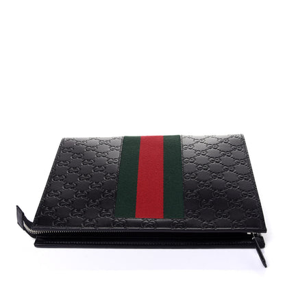 Gucci Guccissima Signature Web New Web Cosmetic Case Black 10 of 11