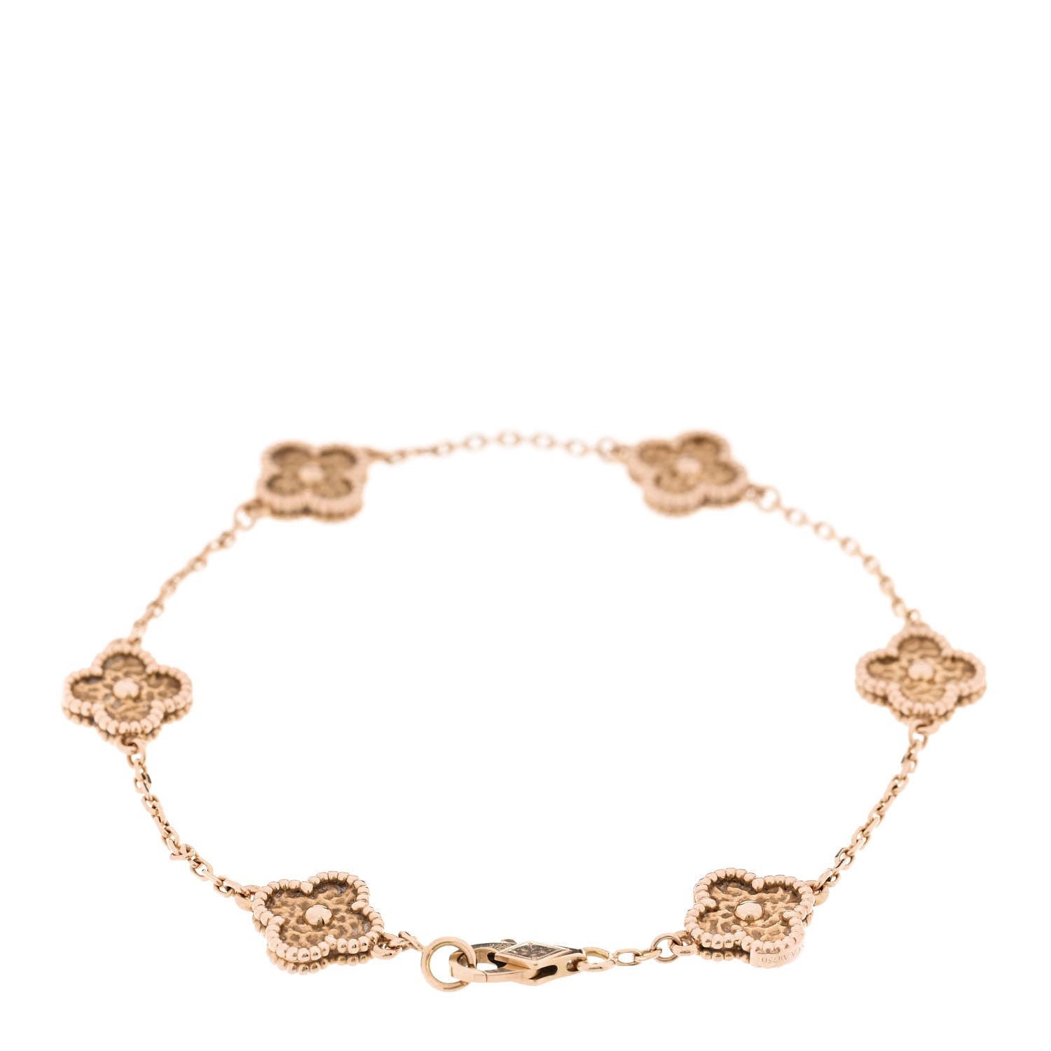 Van Cleef & Arpels 18K Rose Gold 6 Motifs Sweet Alhambra Bracelet 2 of 6