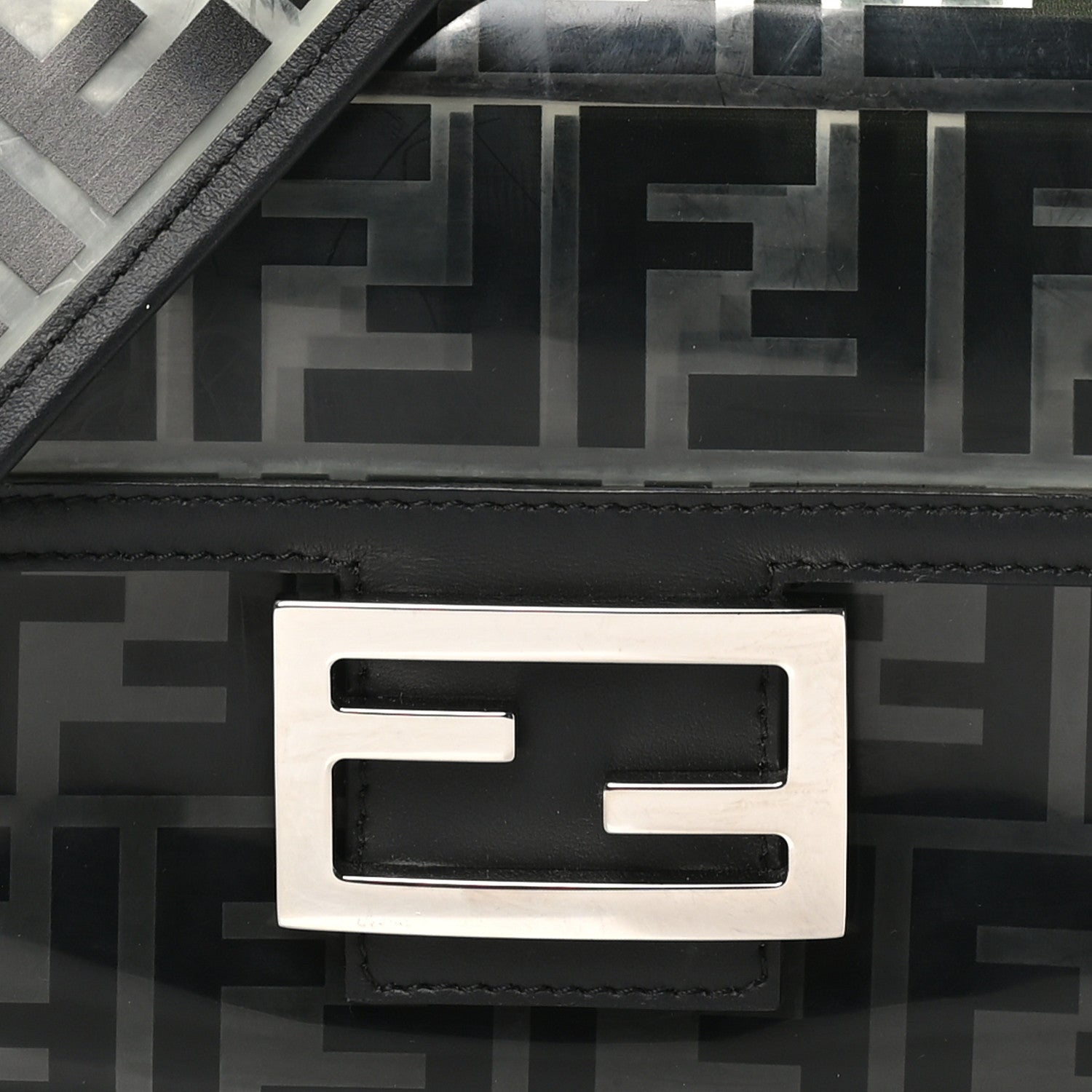 Fendi TPU FF Vitello Grace Baguette Black 7 of 9
