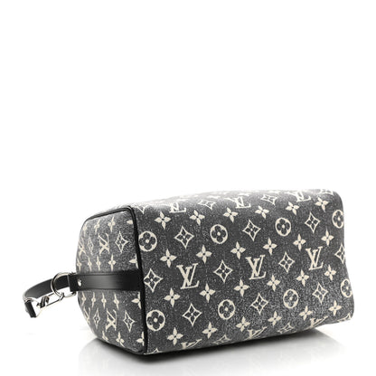 Louis Vuitton Denim Monogram Jacquard Speedy Bandouliere 25 Black 4 of 9