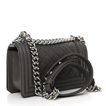 Chanel Caviar Quilted Small Boy Flap Dark Grey 3 of 10