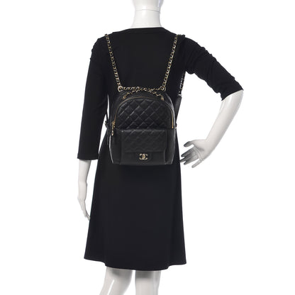 Chanel Caviar Quilted Medium Zip Around Backpack Black 2 of 10