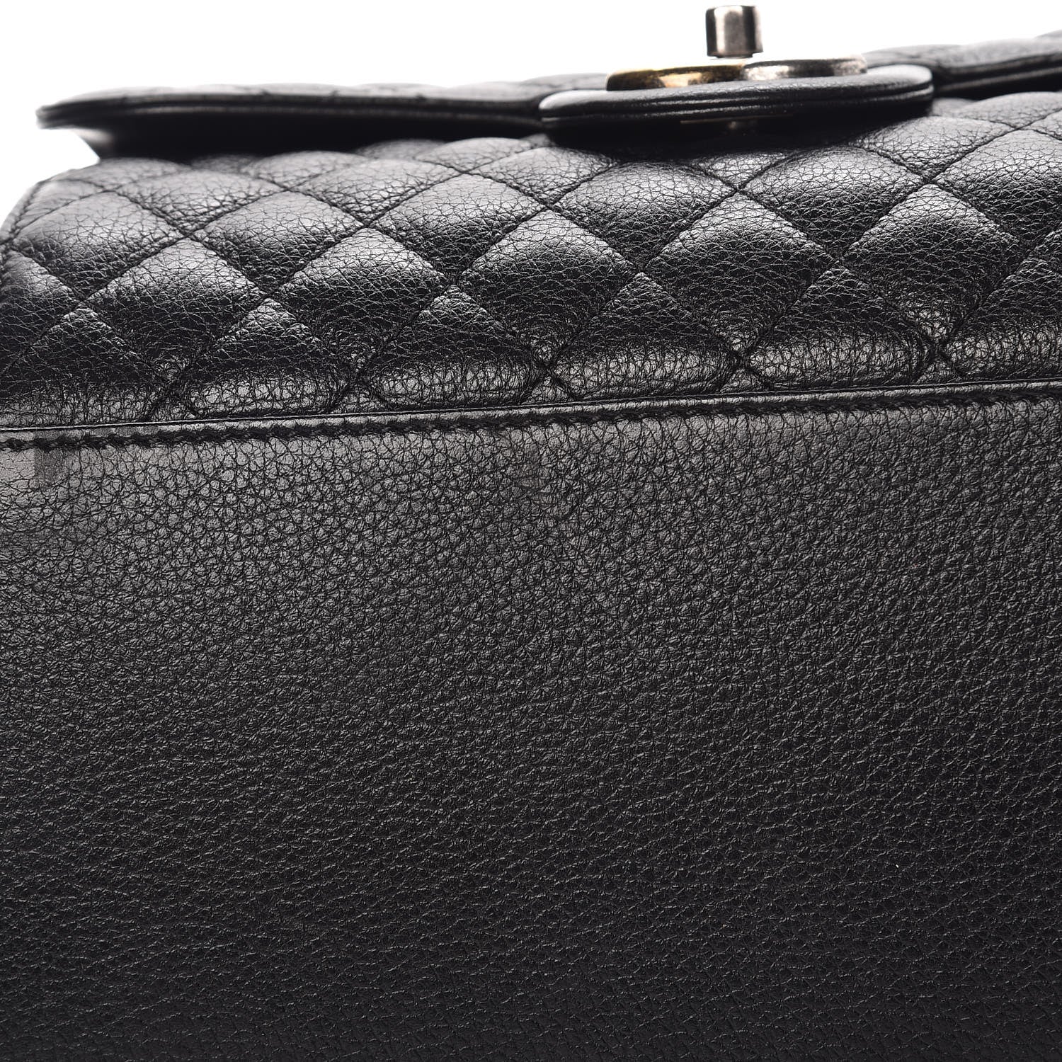 Chanel Metallic Grained Calfskin Quilted Large Casual Pocket Tote Black 10 of 12