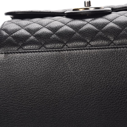 Chanel Metallic Grained Calfskin Quilted Large Casual Pocket Tote Black 10 of 12