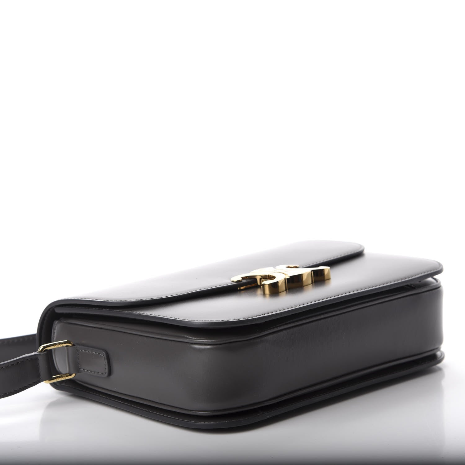 Celine Shiny Calfskin Medium Triomphe Grey 4 of 12