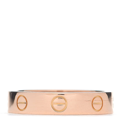Cartier 18K Pink Gold Diamond 4mm LOVE Wedding Band Ring 52 6 3 of 5