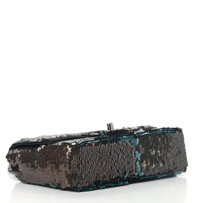 Chanel Sequin Lambskin Mini Flap Blue Black 8 of 17