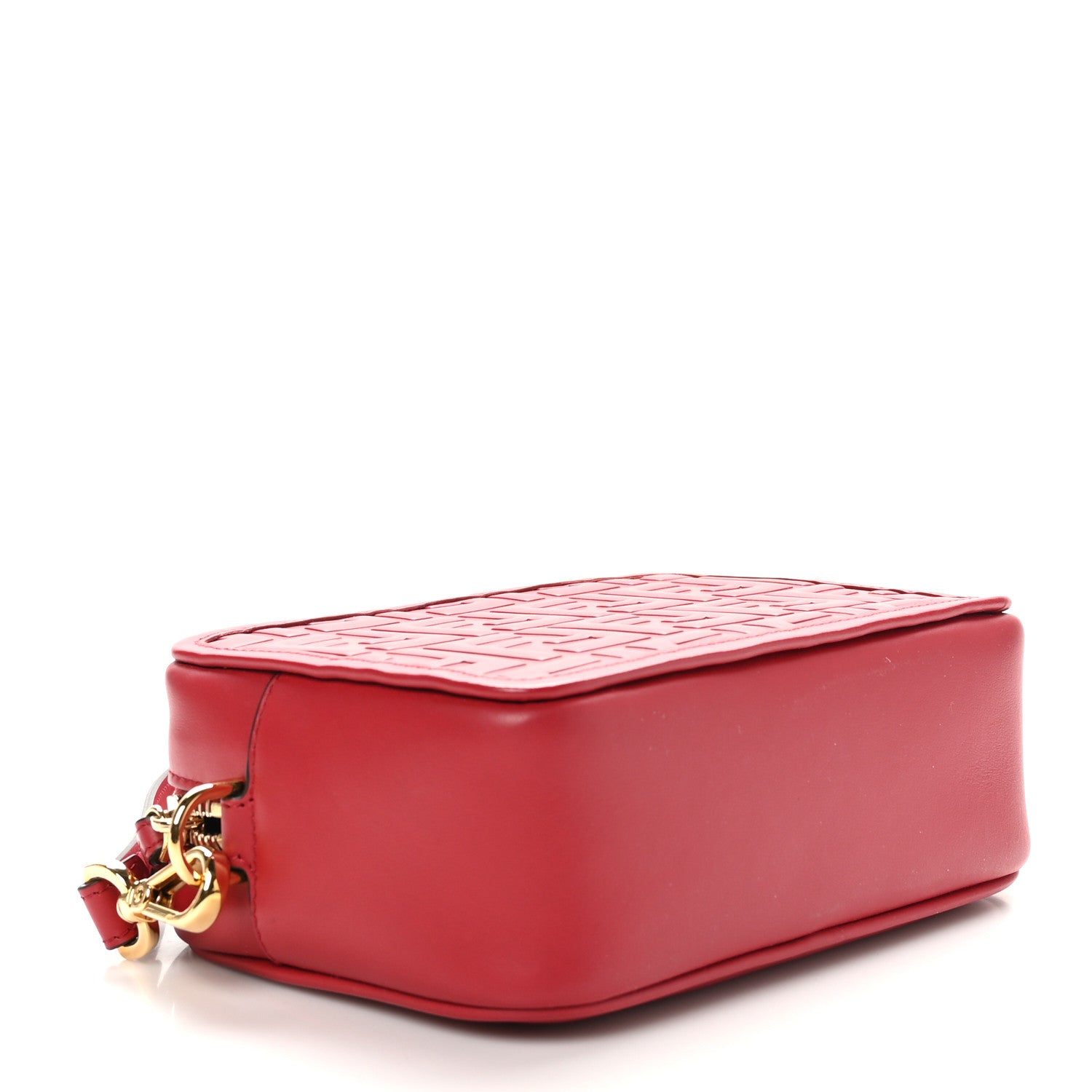 Fendi Vitello Century FF 1974 Embossed Mini Camera Case Fragola 4 of 10